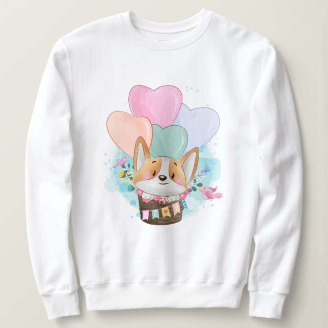 Moletom Cute Corgi (Frente do Design)