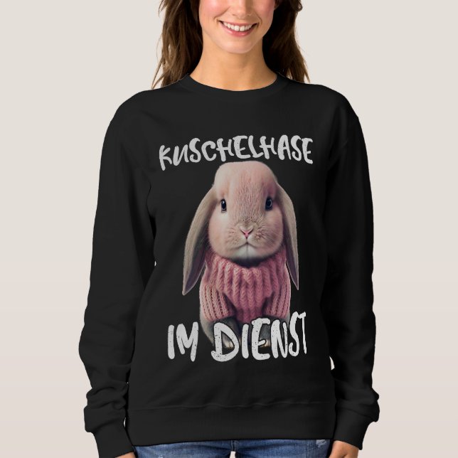 Moletom Cute cuddly rabbit on duty rabbit winter rabbit sk (Frente)