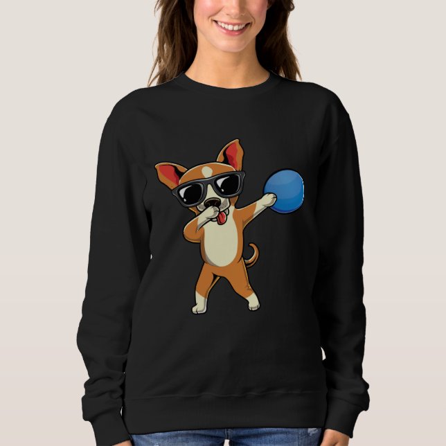 Moletom Cute Dabbing Chihuahua Dog Dab Boys Frisbee Disc G (Frente)