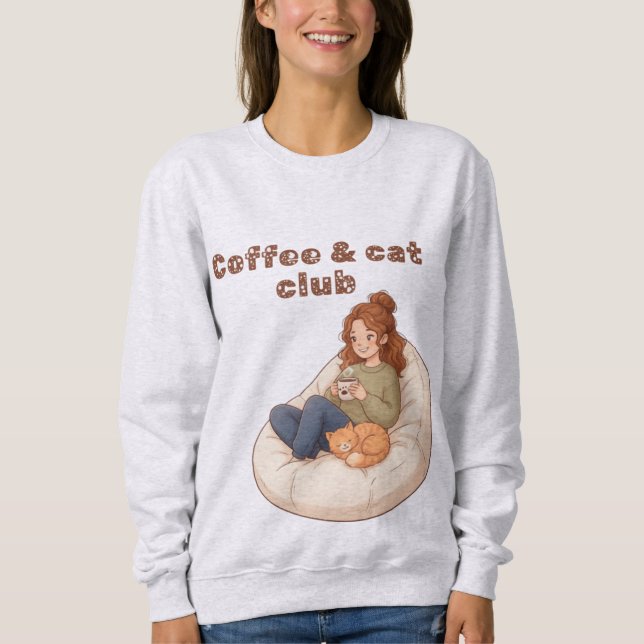 Moletom Cute design do Café & Clube do Gato  (Frente)