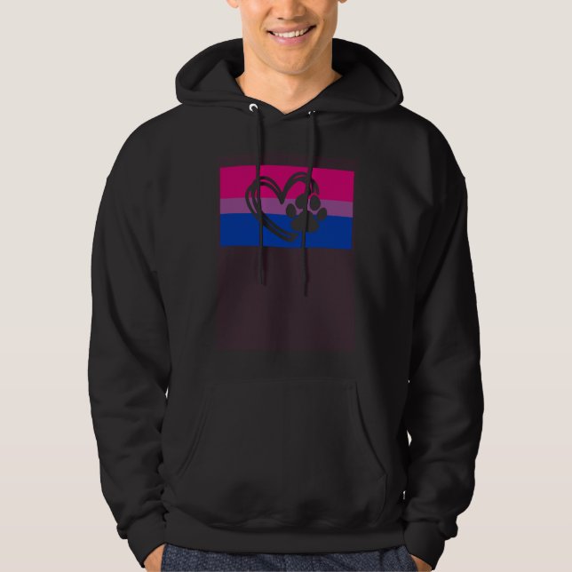 Moletom Cute Dog Mom Dad Paw Gay Bisexual Pride Flag Queer (Frente)