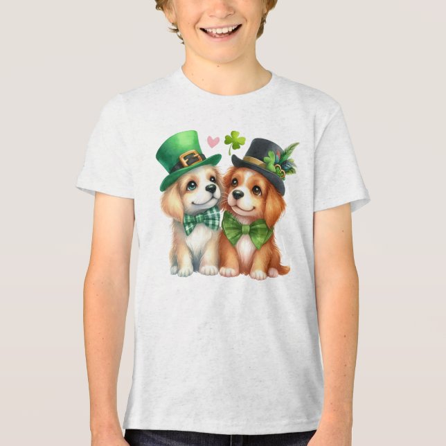 Moletom Cute Dogs St. Patrick's Day Design-67538 (Frente)
