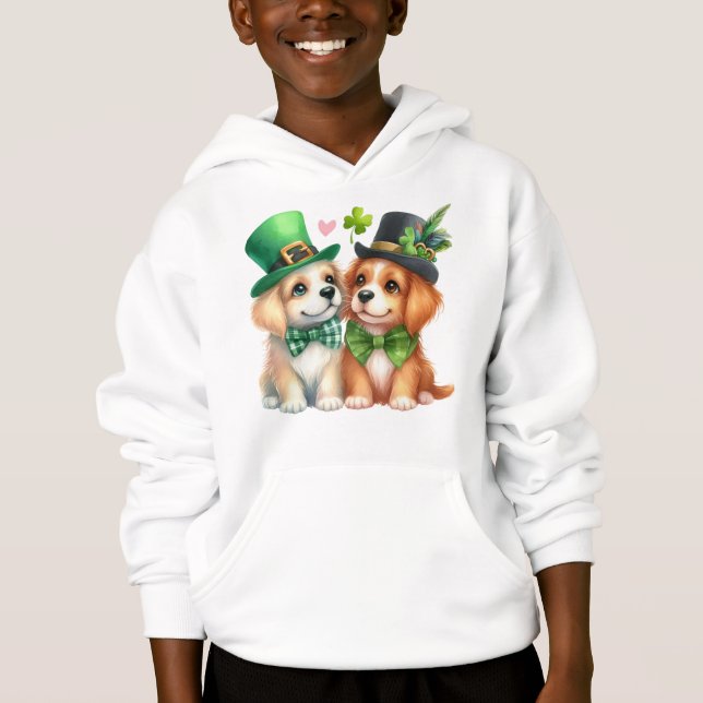 Moletom Cute Dogs St. Patrick's Day Design-67538 (Frente)