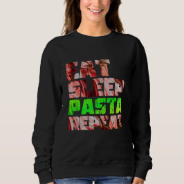 Moletom cute eat sleep pasta repeat design