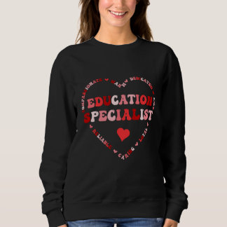 Moletom Cute Education Specialist Valentines Day Heart  1