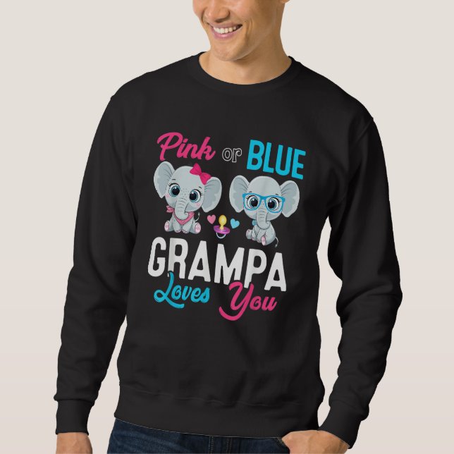 Moletom Cute Elephant Keeper Of The Gender Grampa Loves Yo (Frente)