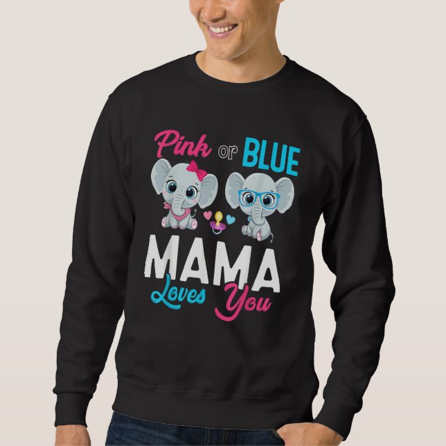 Moletom Cute Elephant Keeper Of The Gender Mama Loves You  (Frente)