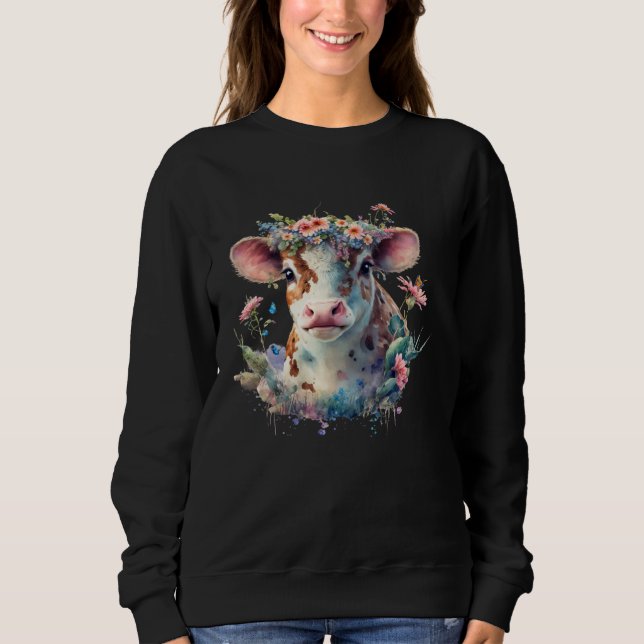 Moletom Cute Flower Cow (Frente)