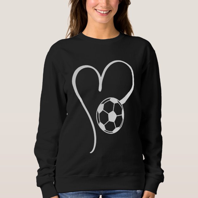 Moletom Cute Football Love Heart Soccer Women Mom (Frente)
