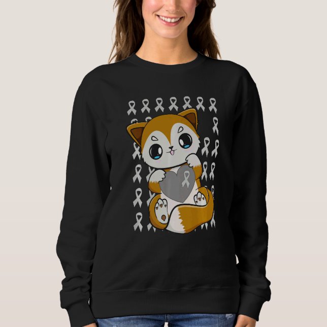 Moletom Cute Fox With Ribbon For Dyslexia Awareness   (Frente)