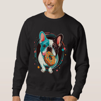 Moletom Cute French Bulldog Donut Tee For French Bulldog L