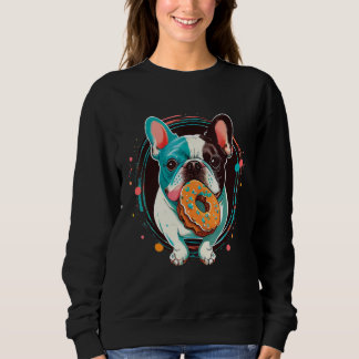 Moletom Cute French Bulldog Donut Tee For French Bulldog L