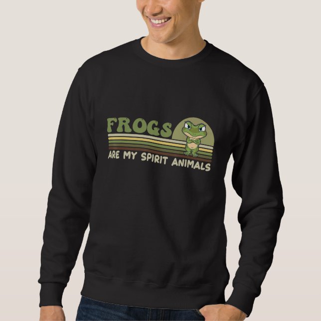 Moletom Cute Frog  Saying Frogs Are My Spirit Animals (Frente)