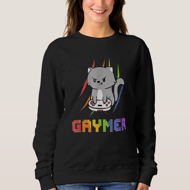Moletom Cute Gaming Cat Gay Gamer 1 (Frente)