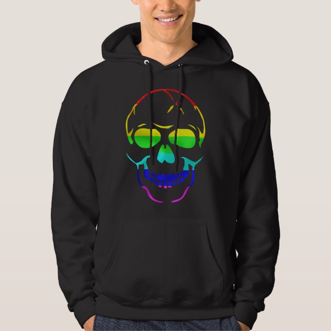 Moletom Cute Gay Pride Rainbow Flag Sugar Skull (Frente)