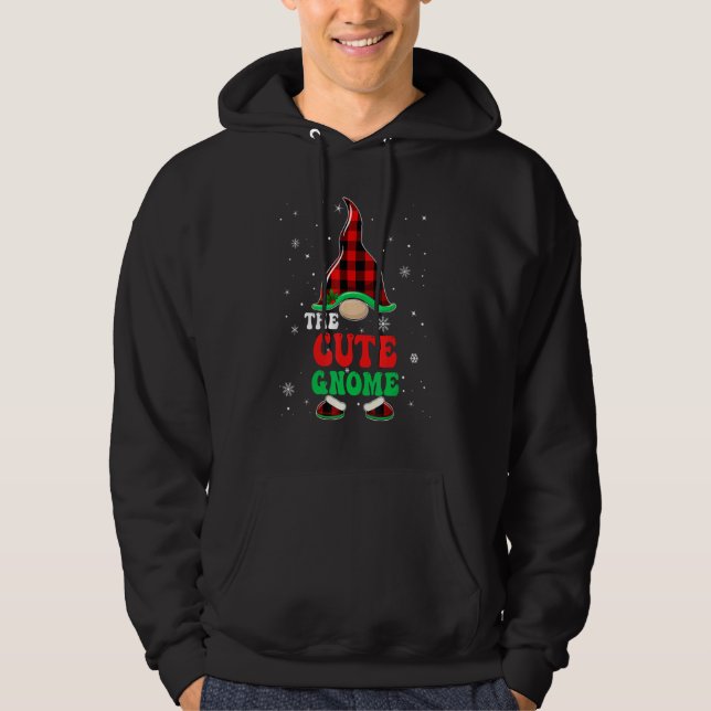 Moletom Cute Gnome Buffalo Plaid Matching Family Christmas (Frente)