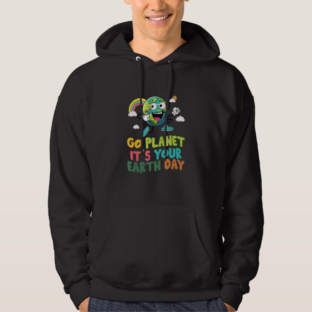 Moletom Cute Go Planet Its Your Earth Day Peace Groovy Kid (Frente)