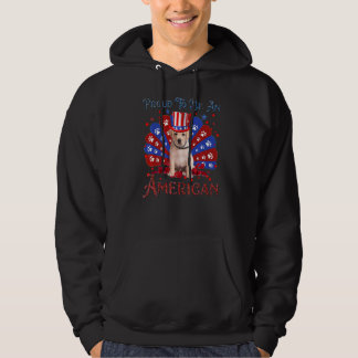 Moletom Cute Goldador American Flag Feliz 4 De Julho