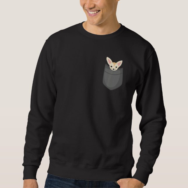 Moletom Cute Graphic Pocket Fennec Fox (Frente)