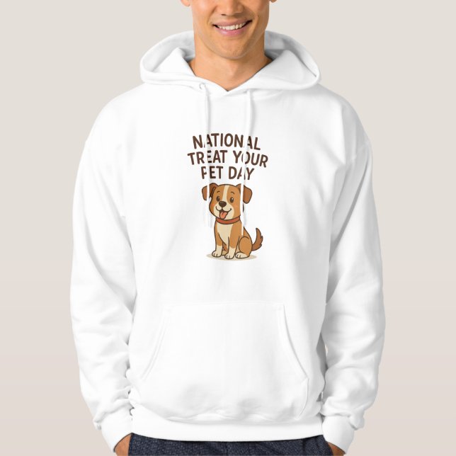 Moletom Cute Happy Dog Tee | National Treat Your Pet Day  (Frente)