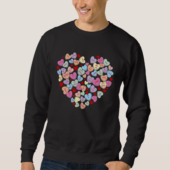 Moletom Cute Heart Conversation Candy Sweetheart Valentine (Frente)