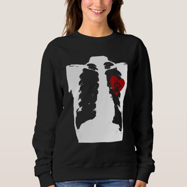 Moletom Cute Heart Paw Print Design for Dog Lovers  Puppy  (Frente)