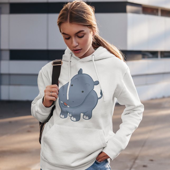 Moletom Cute Hippopotamus Hoodie (Criador carregado)