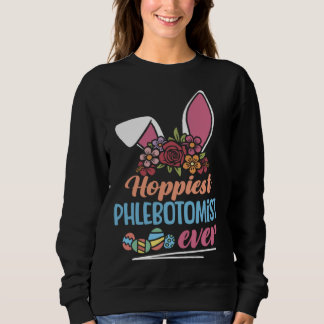 Moletom Cute Hoppiest Phlebotomist Ever Bunny Ear Red Plai