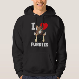 Moletom Cute I Heart Furries Furry Fandom Love