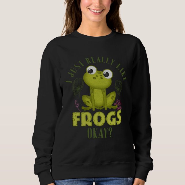 Moletom Cute I Just Really Like Frogs Okay Toad and Frog (Frente)