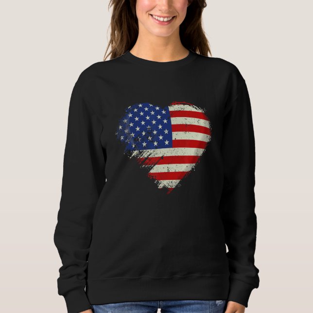 Moletom Cute Independence Free Day July 4th American Flag  (Frente)