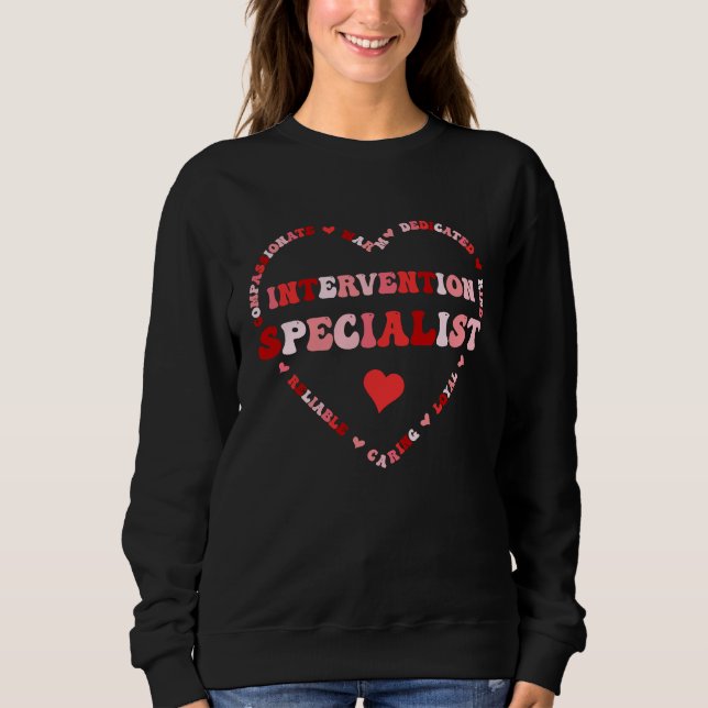 Moletom Cute Intervention Specialist Valentines Day Heart (Frente)