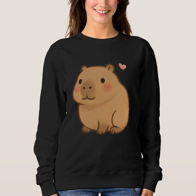 Moletom Cute Kawaii Capybara Adorable Animal, Lover Chibi  (Frente)