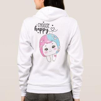 Moletom Cute Kawaii “Choose Happy” – Adorable Posi