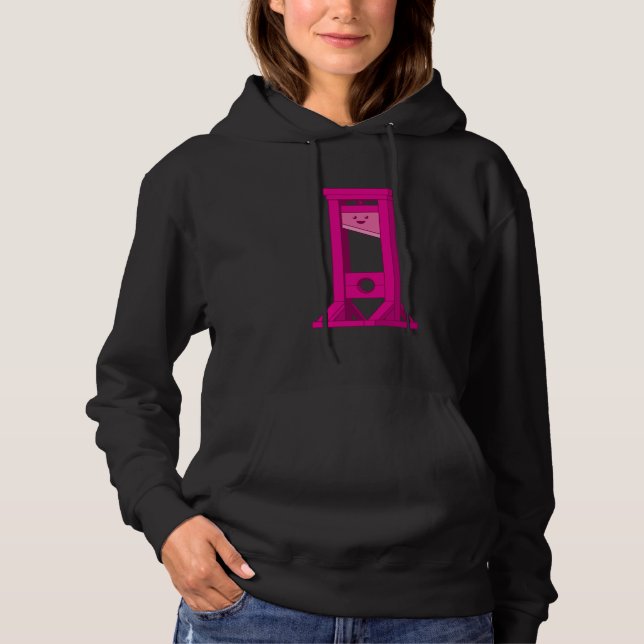 Moletom Cute Kawaii rosa Guilhotina Negro Hoodie (Frente)
