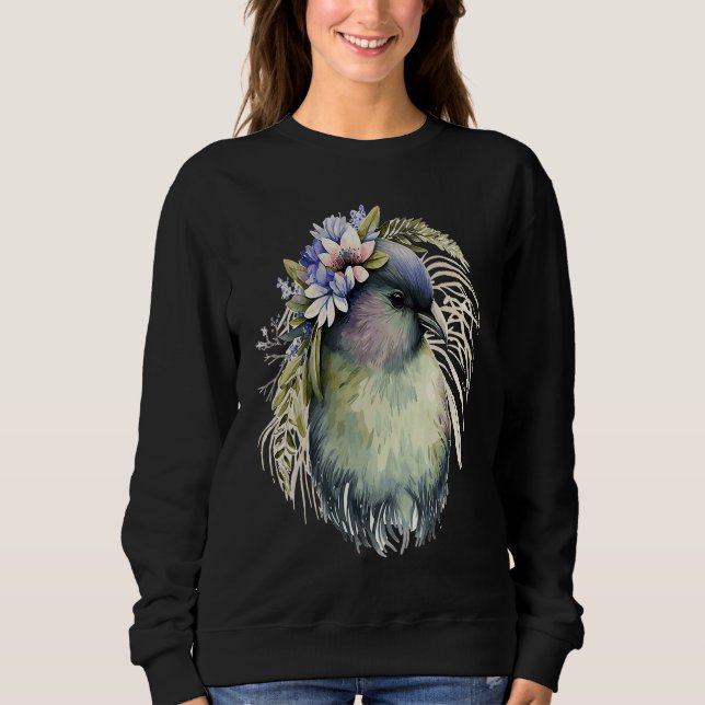 Moletom Cute Kiwi Bird Flower Crown Floral Exotic Birds (Frente)