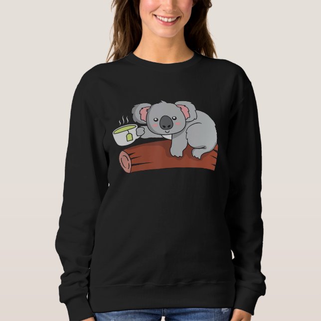 Moletom Cute Koala Green Tea Lover Funny Koala Bear Lover (Frente)
