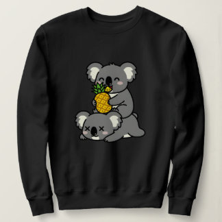 Moletom Cute Koalas Eating Pineapple Cartoon Design