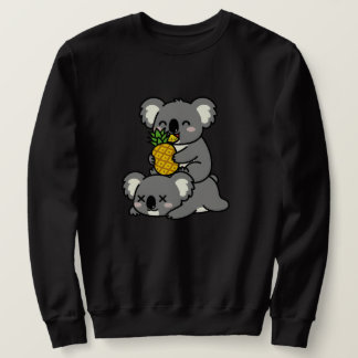 Moletom Cute Koalas Eating Pineapple Cartoon Design