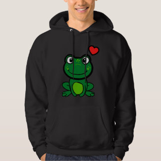 Moletom Cute little green frog with hearts
