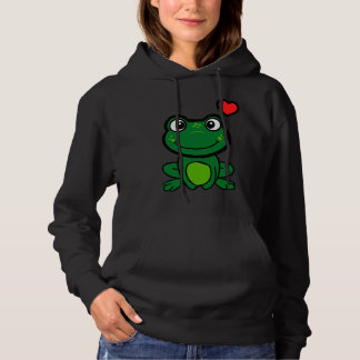 Moletom Cute little green frog with hearts