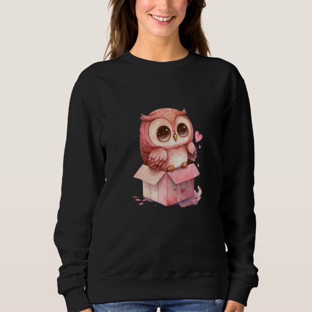 Moletom Cute Little Owl Valetines Animal Love  25 (Frente)