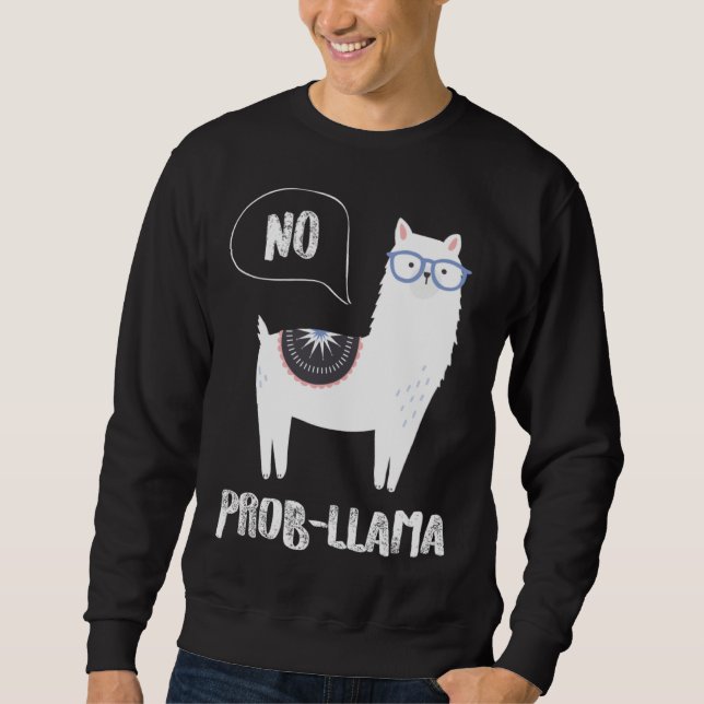 Moletom Cute Llama Alpaca Prob Llama  Farm Animals (Frente)