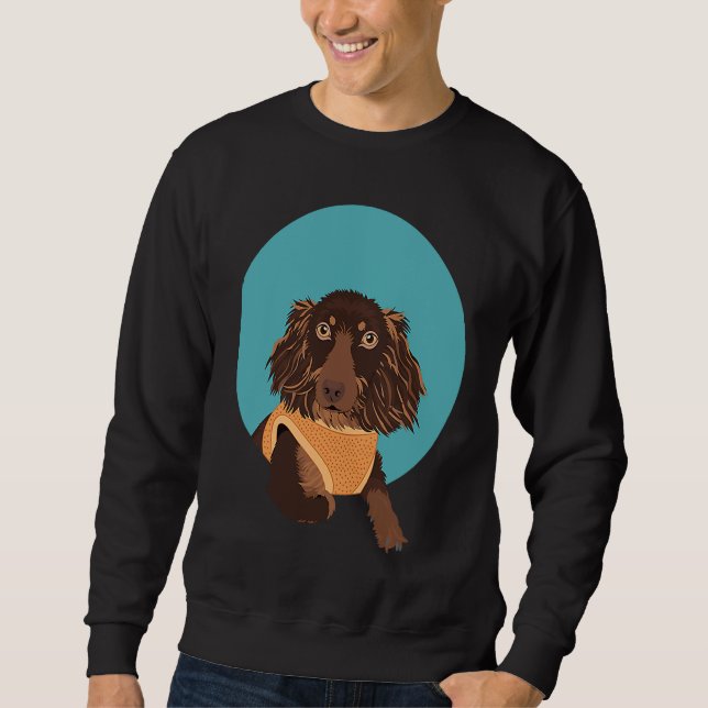 Moletom Cute Long Haired Dachshund (Frente)