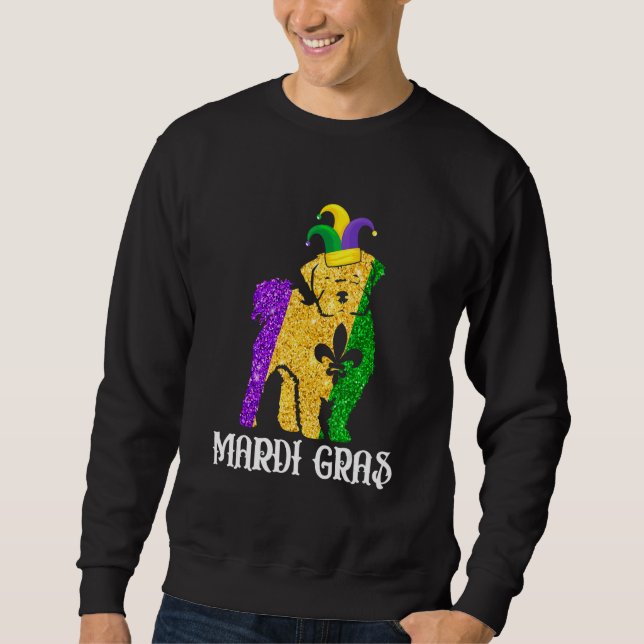 Moletom Cute Maltese Dog Lover Mardi Gras Party Jester Mas (Frente)