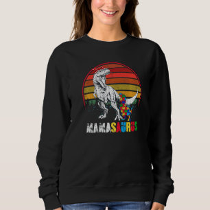 Moletom Cute Mamasaurus T Rex Dinossaur Mama Autism Awaren