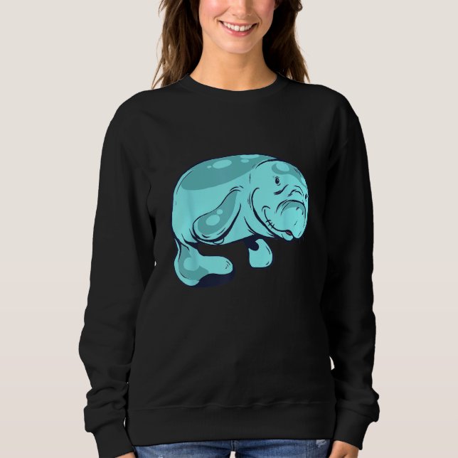 Moletom Cute Manatee  Aquatic Animal Sea Animal Manatee (Frente)