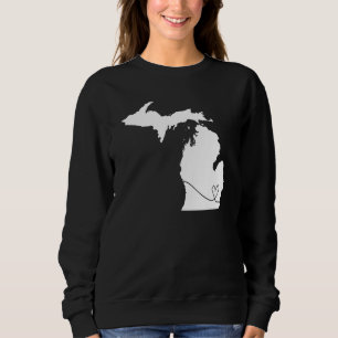 Moletom Cute Michigan Love Heart Home State Midwest Up Nem