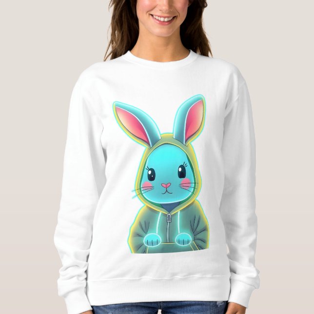 Moletom Cute Neon Kash Rabbit Sweet (Frente)