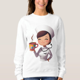 Moletom Cute Nurse Coffee Sweatshirt